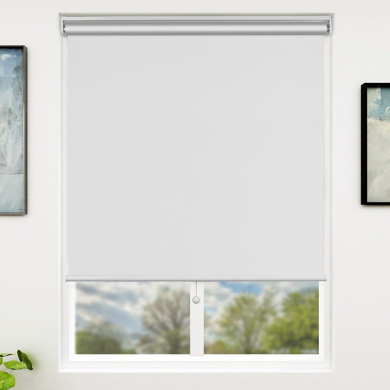 Sunfree Blackout Roller Shades Window Shades Cordless Blackout Window Blinds with Thermal Insulated for Bedroom,Office,24" W x 72" H,White - Image 1